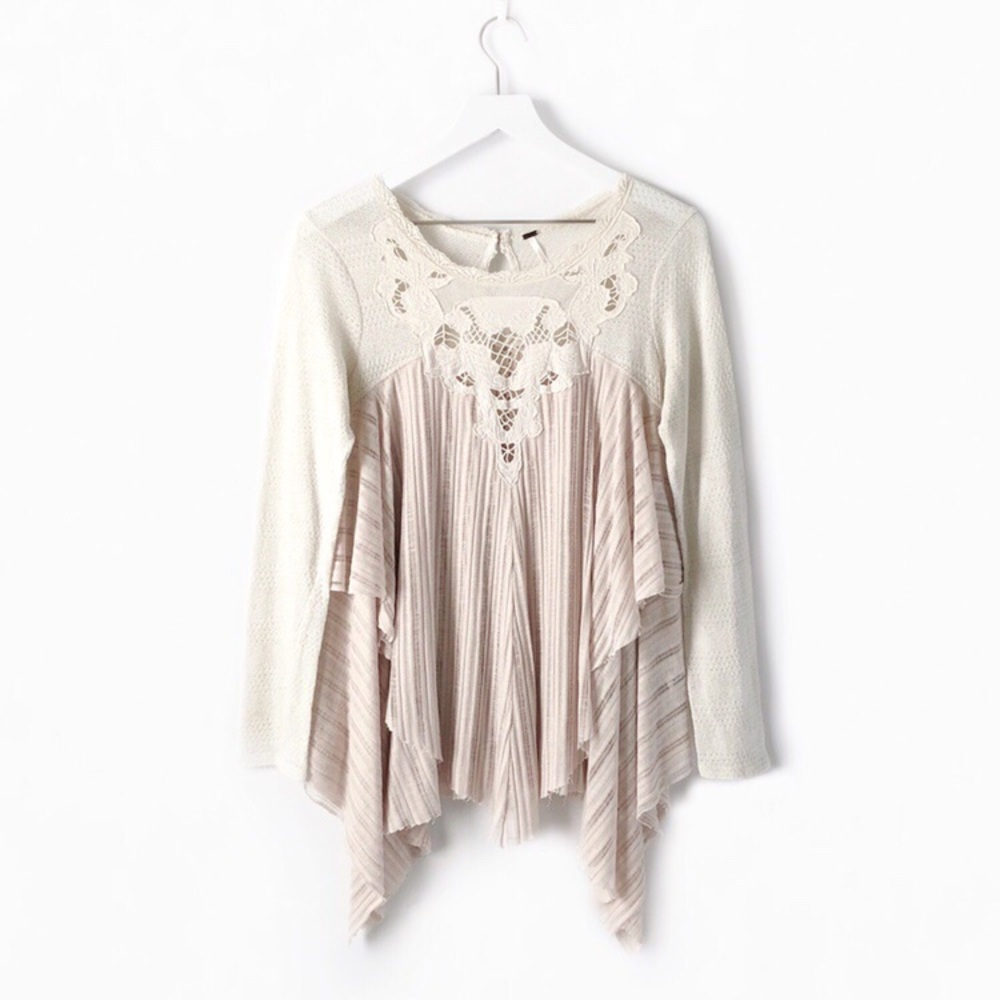 free people hannahs tiered embroidered crochet top